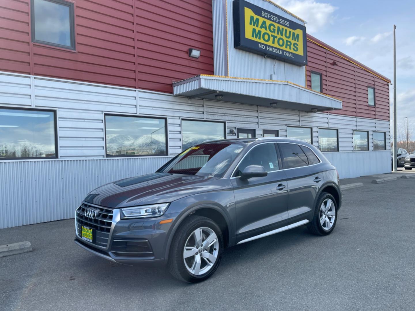 2019 GRAY AUDI Q5 2.0T QUATTRO PREMIUM (WA1ANAFY0K2) with an 2.0L engine, Automatic transmission, located at 1960 Industrial Drive, Wasilla, 99654, (907) 274-2277, 61.573475, -149.400146 - Photo#0